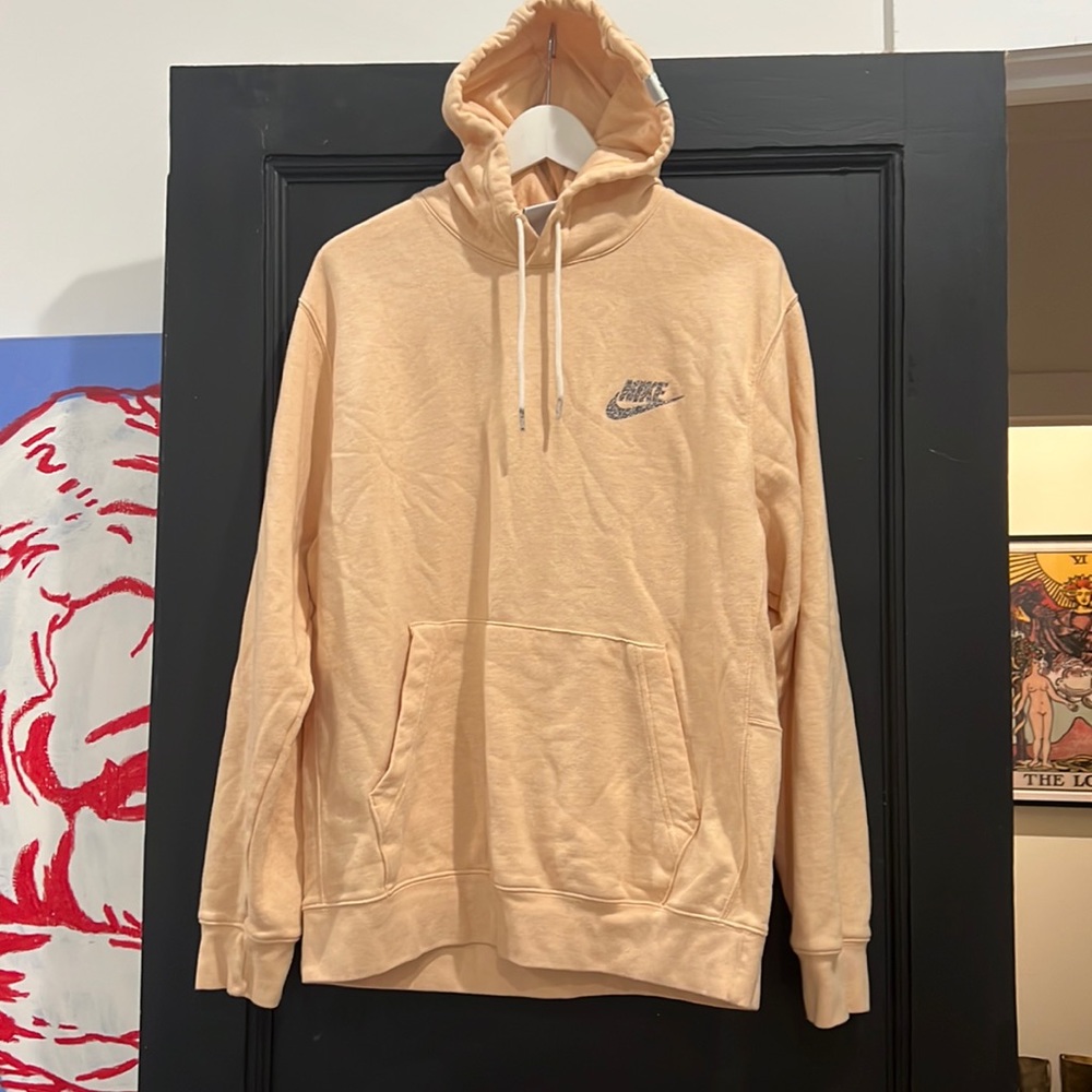 Nike Hooded Sweatshirt- Peach- Men’s L